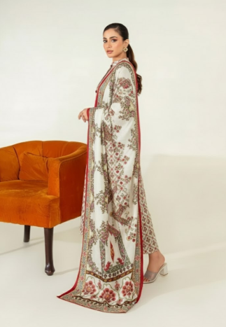 3 PIECE UNSTITCHED SLUB LINEN SUIT (MASHAAL)