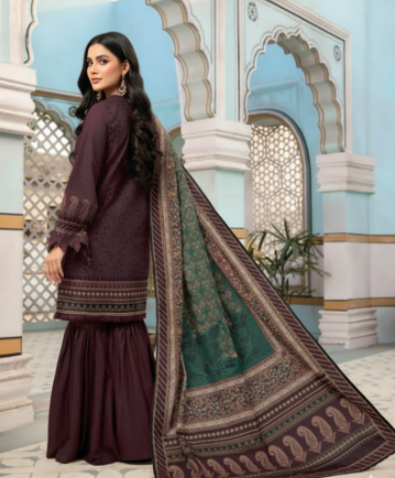 3 PIECE UNSTITCHED KHADDAR DIGITAL PRINTED SUIT (JASPER)