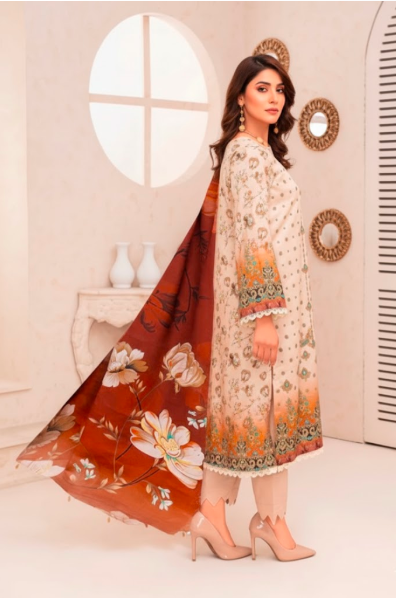 3 PIECE UNSTITCHED SLUB LINEN SUIT (FALAK)