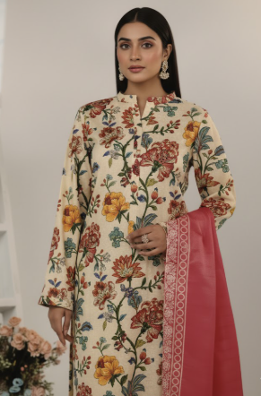 PREMIUM QUALITY KHADDAR 3 PIECE UNSTITCHED PRINTED SUIT