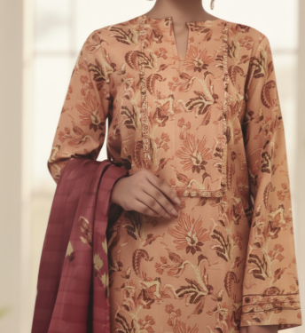 PREMIUM QUALITY KHADDAR 3 PIECE UNSTITCHED PRINTED SUIT