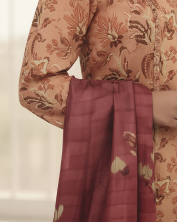 PREMIUM QUALITY KHADDAR 3 PIECE UNSTITCHED PRINTED SUIT