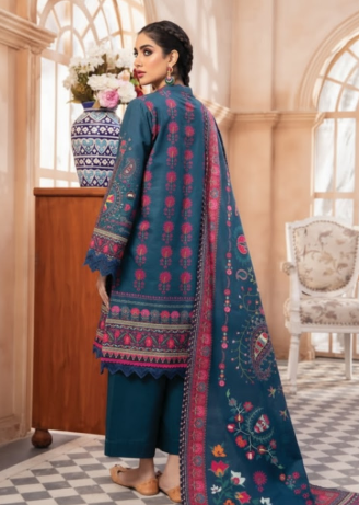 3 PIECE UNSTITCHED KHADDAR DIGITAL PRINTED SUIT (PRIMROSE).