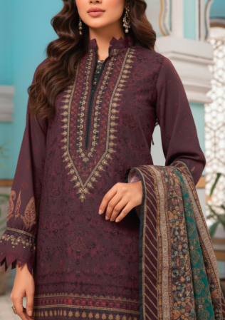 3 PIECE UNSTITCHED KHADDAR DIGITAL PRINTED SUIT (JASPER)