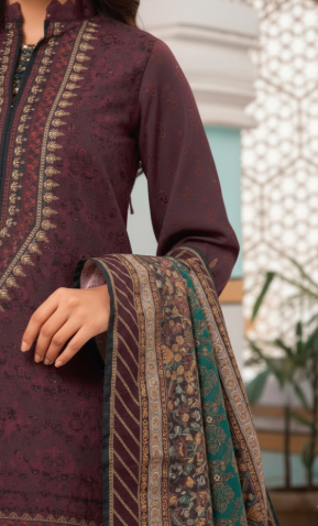 3 PIECE UNSTITCHED KHADDAR DIGITAL PRINTED SUIT (JASPER)