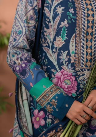 Premium Twill Marina 3pc unstitched Suit