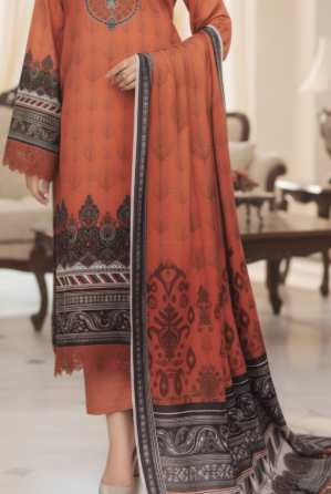 3 PIECE UNSTITCHED SLUB LINEN SUIT (FALAK)